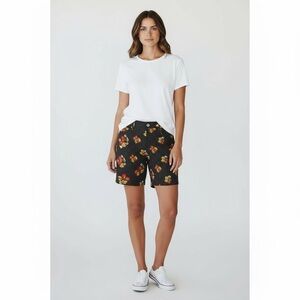 Forever 21 Black Floral Polka Dot Shorts